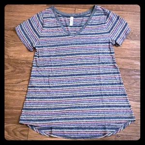 Lularoe Striped Christy Tee Small